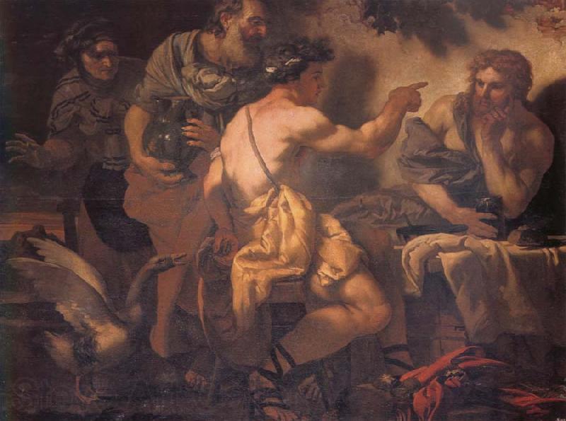 Johann Carl Loth Fupiter and Merury being entertained by philemon and Baucis France oil painting art